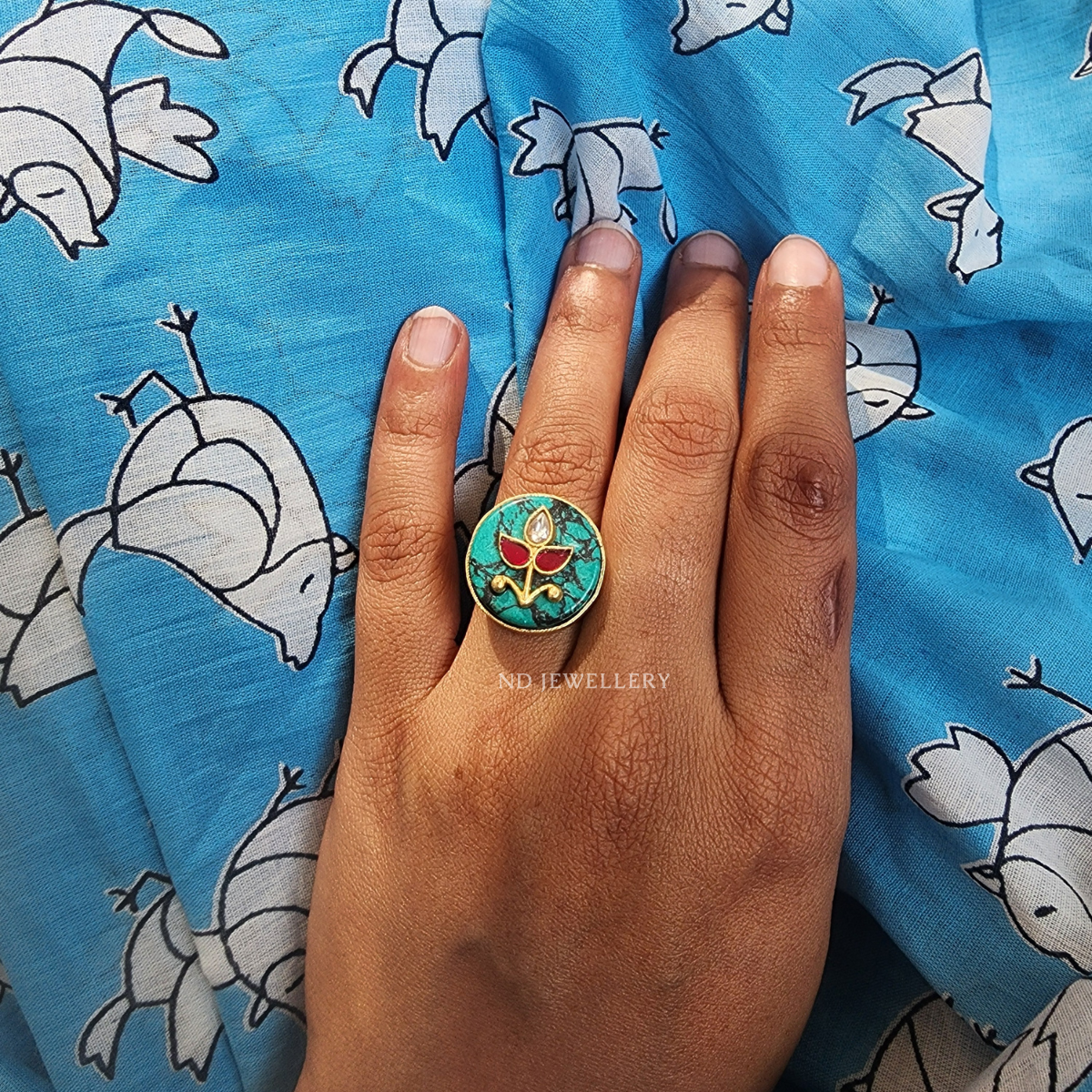 Shail Kundan Ring - Round