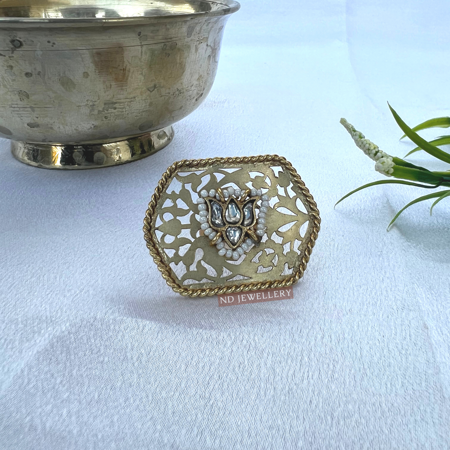 Tribal Kavach Gold Ring