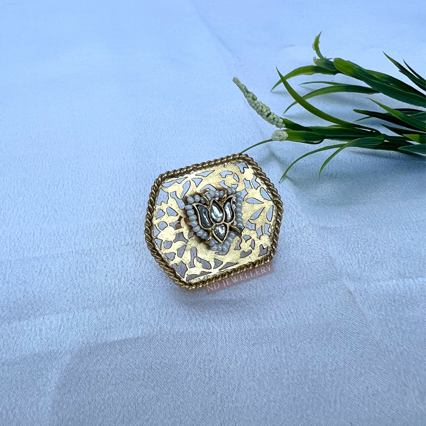 Tribal Kavach Gold Ring