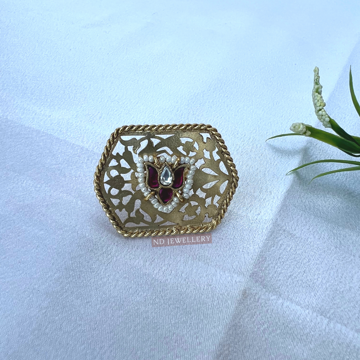 Tribal Kavach Gold Ring