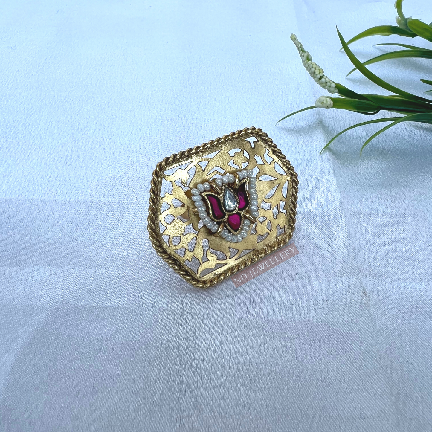 Tribal Kavach Gold Ring
