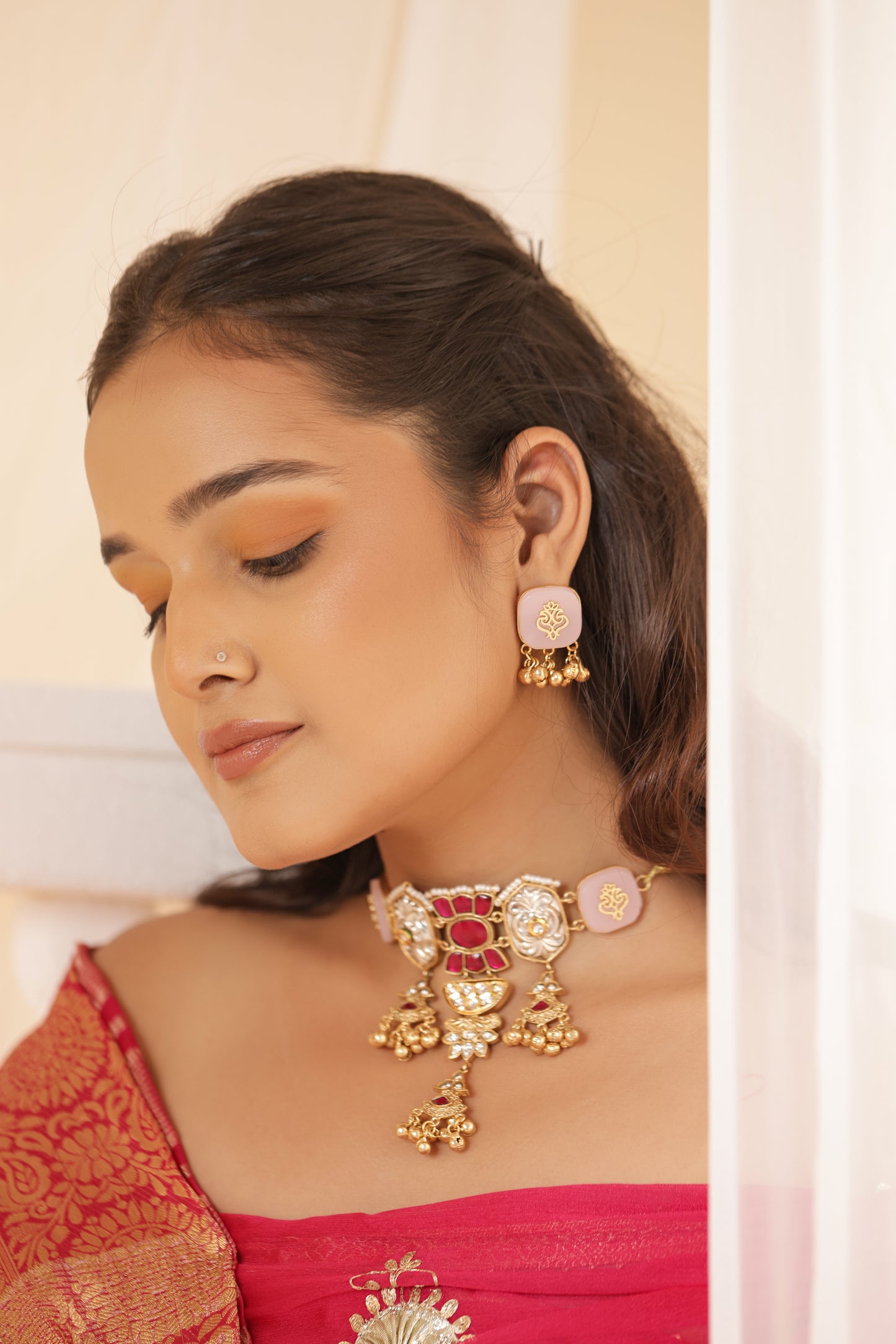 Nazaakat Drops Choker Set