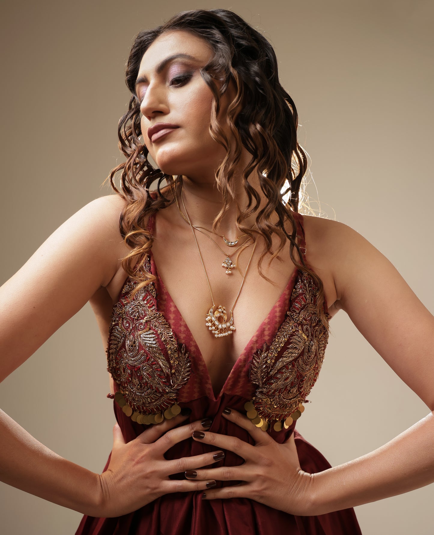 Qamar Cascade 3 layer Set