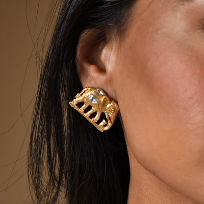 Golden Elephant Studs