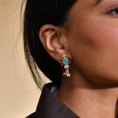 Little Birdie Kundan Studs