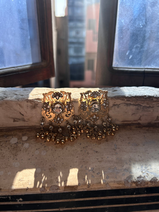 Seeshmahal Kundan Stud Earrings