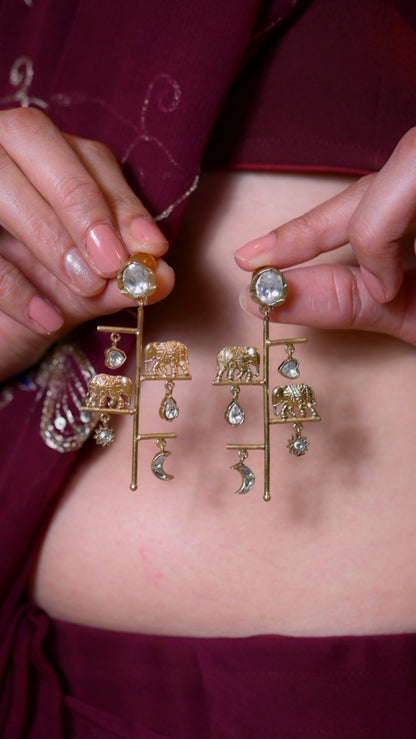 Gajraj Moon Drop Earrings