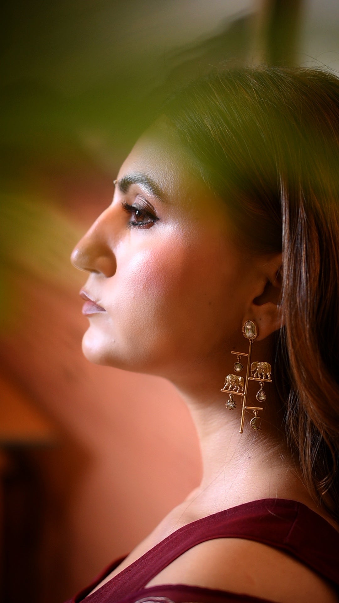 Gajraj Moon Drop Earrings