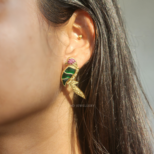 Lovebirds Statement Studs