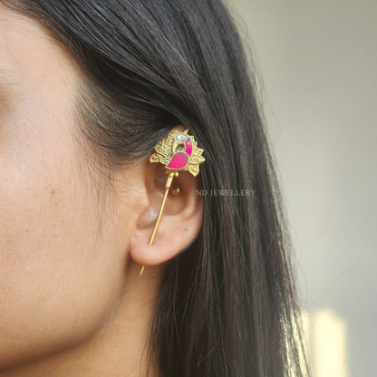 Peacock Earcuffs