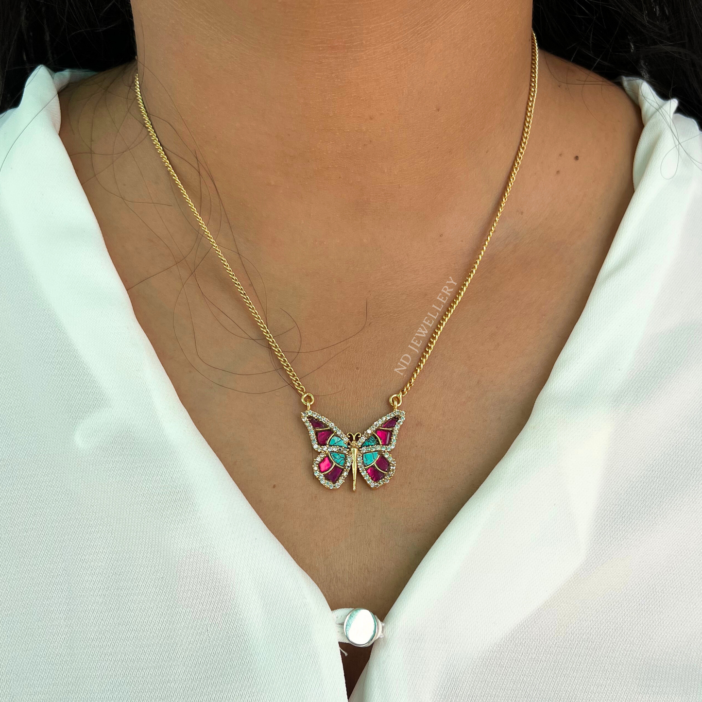 Social Butterfly Chain Necklace