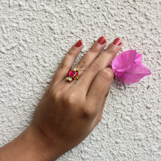 Little Birdie Kundan Ring